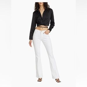 FRAME Le High Flare White Denim size 30